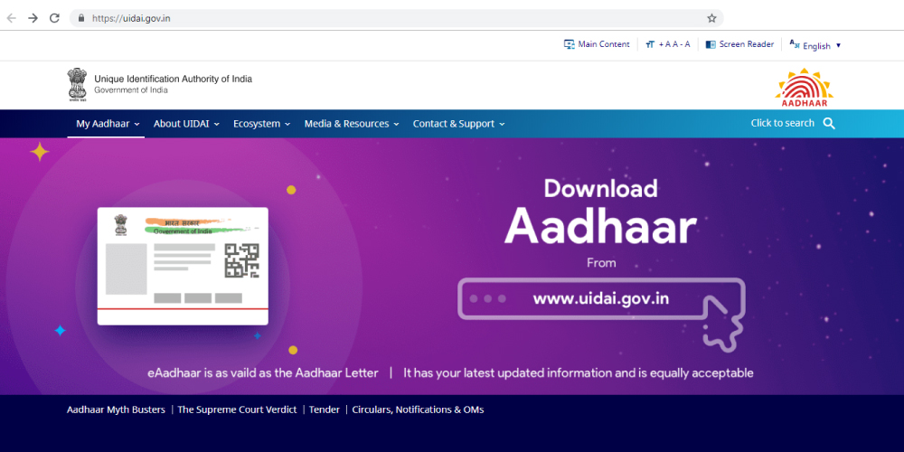 Digital, E-Aadhar card,