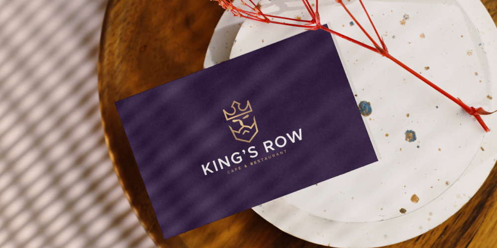 KingsRow, logo, mockups