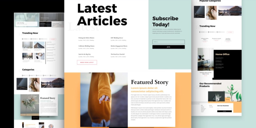 Magazine, website, layout