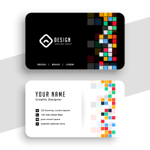 Business cards, design, type