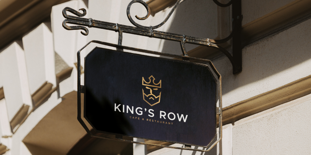 KingsRow, logo, mockups