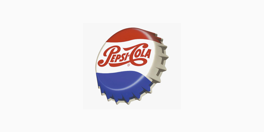 Pepsi, logo, evolution, 1950