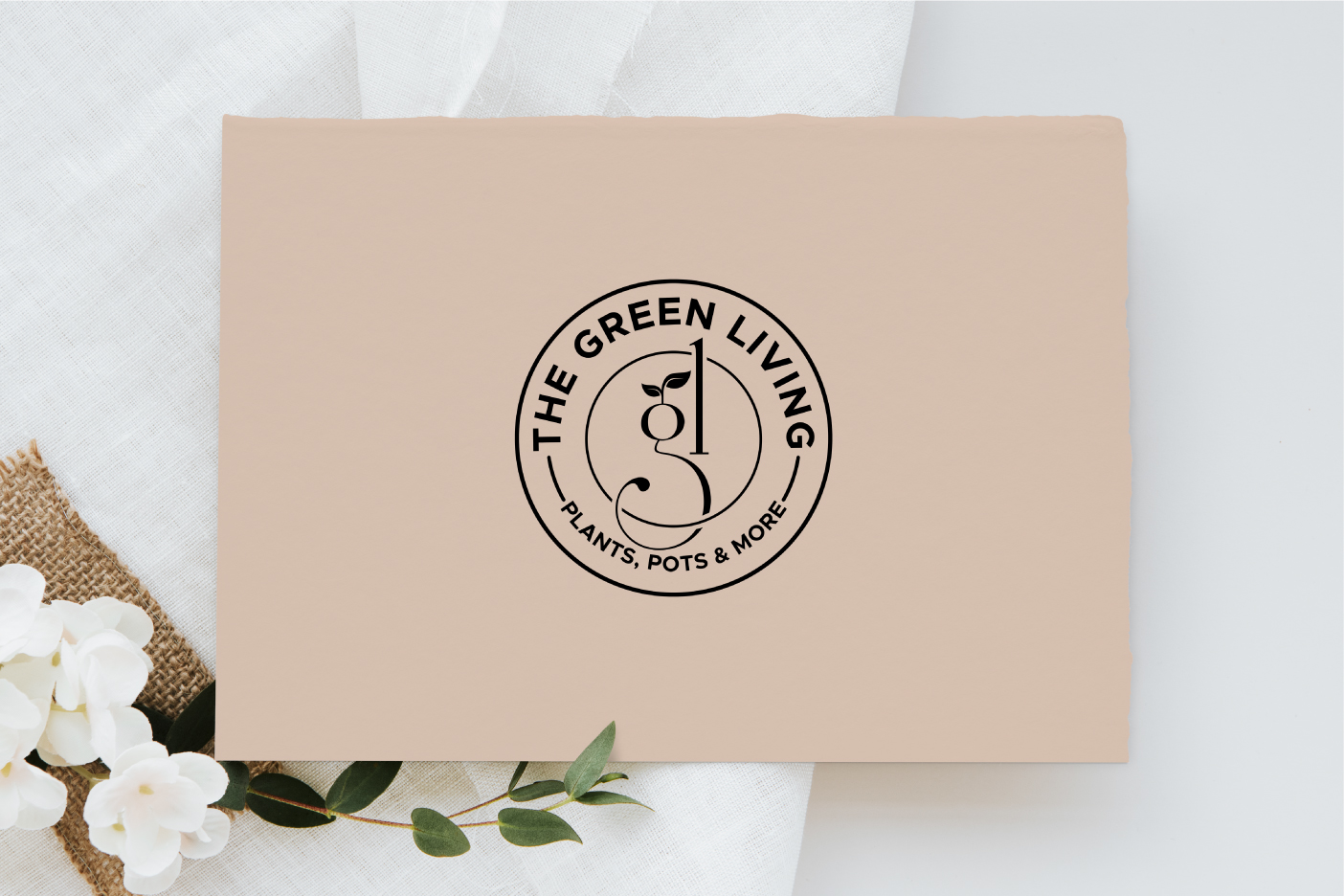 The Green Living, logo, design