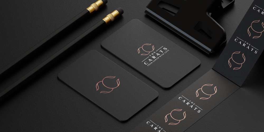 The Carats, logo, mockups