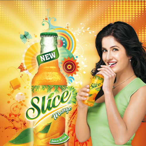 Slice, advertising, Katrina Kaif, Mango, drink